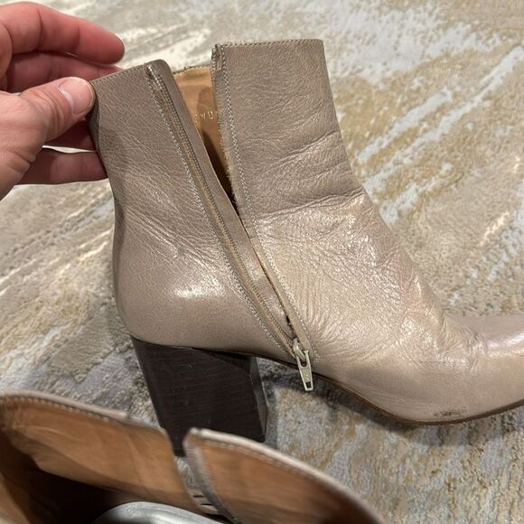 Maison Martin Margiela Women 39 US 8 Zip Boots Booties Low Ankle Grayish tan - Picture 5 of 8
